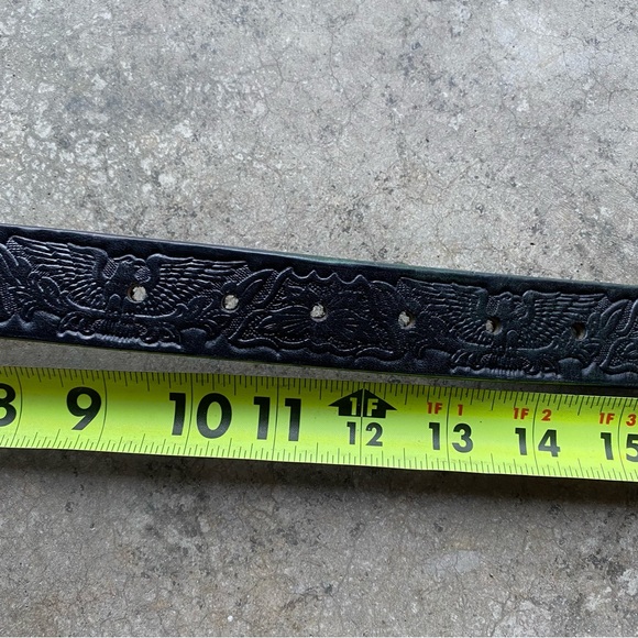 Vintage Dog Collar Hand-tooled Leather Eagle - Picture 7 of 10